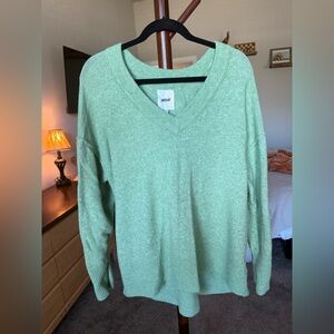Aerie Green Cable Knit Sweater Size L